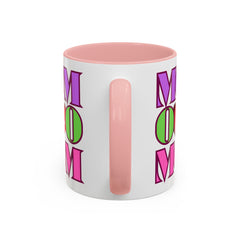 Colorful "Mom" Accent Coffee Mug - Perfect Gift for Mother's Day