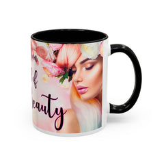 Inspirational Beauty Accent Coffee Mug - Be Your Own Kind of Beauty