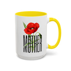 Mother's Day Accent Coffee Mug - Floral Design 11oz & 15oz