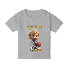 Girl TUFF Toddler T-Shirt - Fun Sports Design