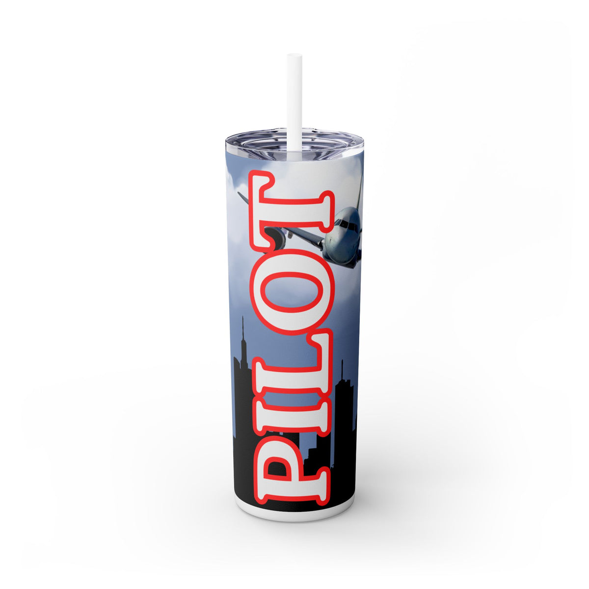 Skinny Tumbler with Straw, 20oz