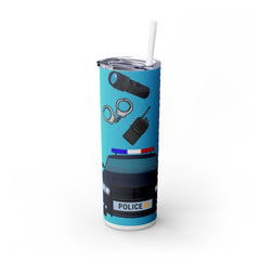 20oz Police Officer Tumbler with Straw - Fun Law Enforcement Drinkware