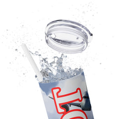 Pilot Themed Skinny Tumbler with Straw - 20oz Aviation Drinkware