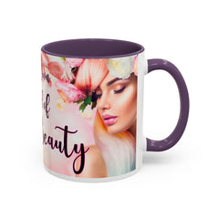 Inspirational Beauty Accent Coffee Mug - Be Your Own Kind of Beauty