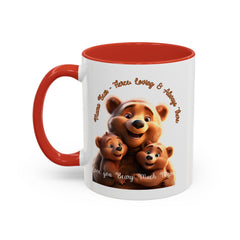 Love You Beary Much Bear Family Mug - Cute Accent Coffee Mug for Moms