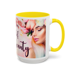 Inspirational Beauty Accent Coffee Mug - Be Your Own Kind of Beauty