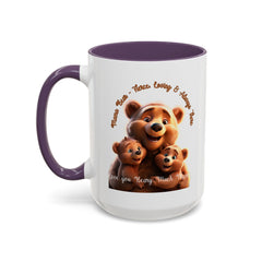 Love You Beary Much Bear Family Mug - Cute Accent Coffee Mug for Moms