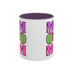 Colorful "Mom" Accent Coffee Mug - Perfect Gift for Mother's Day