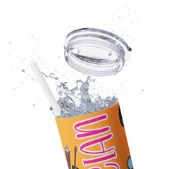 Stylish Beautician 20oz Skinny Tumbler with Straw - Perfect Gift for Beauty Lovers