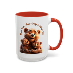 Love You Beary Much Bear Family Mug - Cute Accent Coffee Mug for Moms