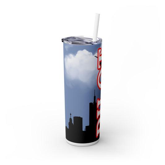 Pilot Themed Skinny Tumbler with Straw - 20oz Aviation Drinkware