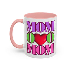 Colorful "Mom" Accent Coffee Mug - Perfect Gift for Mother's Day