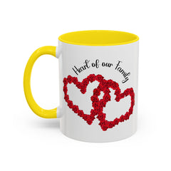 Heart of Our Family Accent Coffee Mug