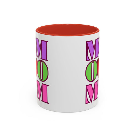 Colorful "Mom" Accent Coffee Mug - Perfect Gift for Mother's Day