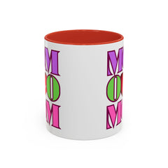 Colorful "Mom" Accent Coffee Mug - Perfect Gift for Mother's Day