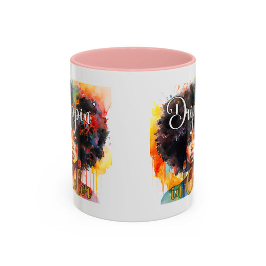 Drippin' in Color Coffee Mug - Afrocentric Drinkware for Proud Individuals