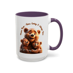 Love You Beary Much Bear Family Mug - Cute Accent Coffee Mug for Moms