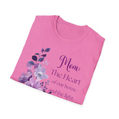 Mom Heart Floral T-Shirt - Comfortable Gift for Mother's Day