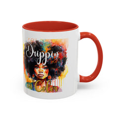 Drippin' in Color Coffee Mug - Afrocentric Drinkware for Proud Individuals