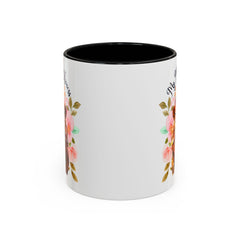 Mom's Lioness Accent Coffee Mug - Floral Design, Mother's Day Gift, 11oz & 15oz