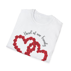 Heart of Our Family T-Shirt - Floral Love Design