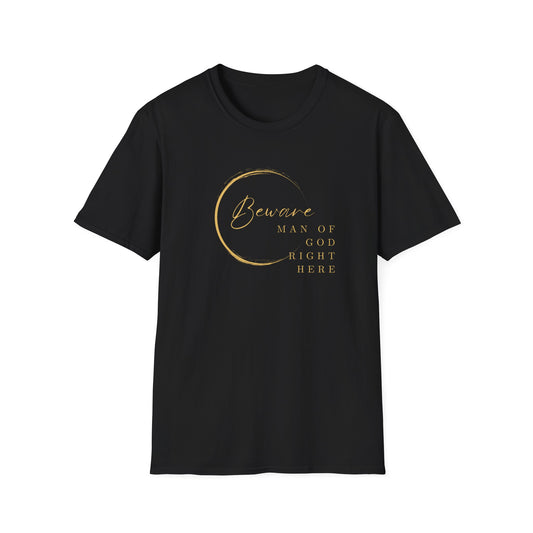 Beware Man of God T-Shirt - Faith-Inspired Apparel for Spiritual Men