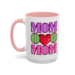 Colorful "Mom" Accent Coffee Mug - Perfect Gift for Mother's Day