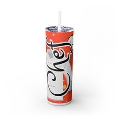 Chef Themed Skinny Tumbler with Straw, 20oz
