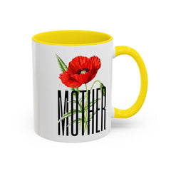 Mother's Day Accent Coffee Mug - Floral Design 11oz & 15oz