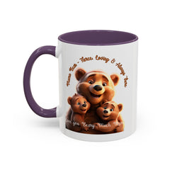 Love You Beary Much Bear Family Mug - Cute Accent Coffee Mug for Moms