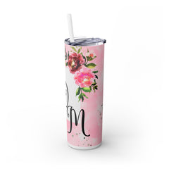 Stylish Floral Skinny Tumbler with Straw - Perfect Gift for Mom