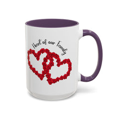 Heart of Our Family Accent Coffee Mug