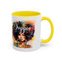 Drippin' in Color Coffee Mug - Afrocentric Drinkware for Proud Individuals