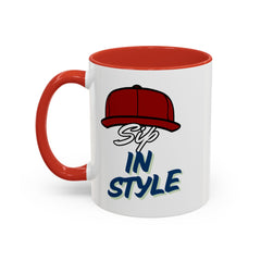Sip in Style Accent Coffee Mug - Fun & Unique Ceramic Mug for Drink Lovers