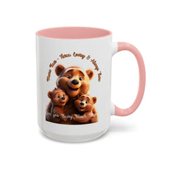 Love You Beary Much Bear Family Mug - Cute Accent Coffee Mug for Moms