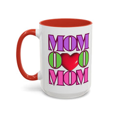 Colorful "Mom" Accent Coffee Mug - Perfect Gift for Mother's Day