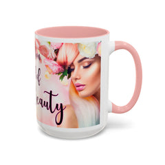 Inspirational Beauty Accent Coffee Mug - Be Your Own Kind of Beauty
