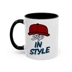 Sip in Style Accent Coffee Mug - Fun & Unique Ceramic Mug for Drink Lovers