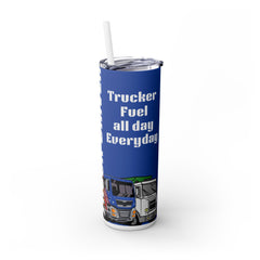 Truck Driver Skinny Tumbler with Straw - 20oz | Fun and Functional Travel Mug