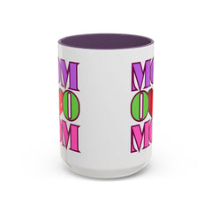 Colorful "Mom" Accent Coffee Mug - Perfect Gift for Mother's Day