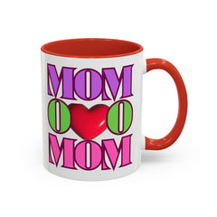 Colorful "Mom" Accent Coffee Mug - Perfect Gift for Mother's Day