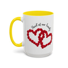 Heart of Our Family Accent Coffee Mug