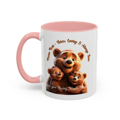 Love You Beary Much Bear Family Mug - Cute Accent Coffee Mug for Moms