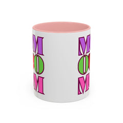 Colorful "Mom" Accent Coffee Mug - Perfect Gift for Mother's Day
