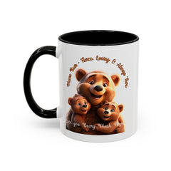 Love You Beary Much Bear Family Mug - Cute Accent Coffee Mug for Moms