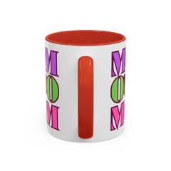 Colorful "Mom" Accent Coffee Mug - Perfect Gift for Mother's Day
