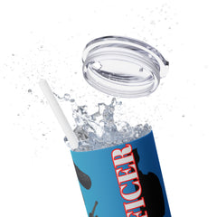 Police Officer Slim Tumbler with Straw