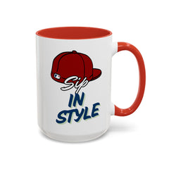 Sip in Style Accent Coffee Mug - Fun & Unique Ceramic Mug for Drink Lovers