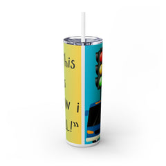 Bus Driver Skinny Tumbler with Straw - Travel Drinkware