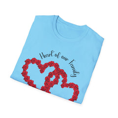 Heart of Our Family T-Shirt - Floral Love Design